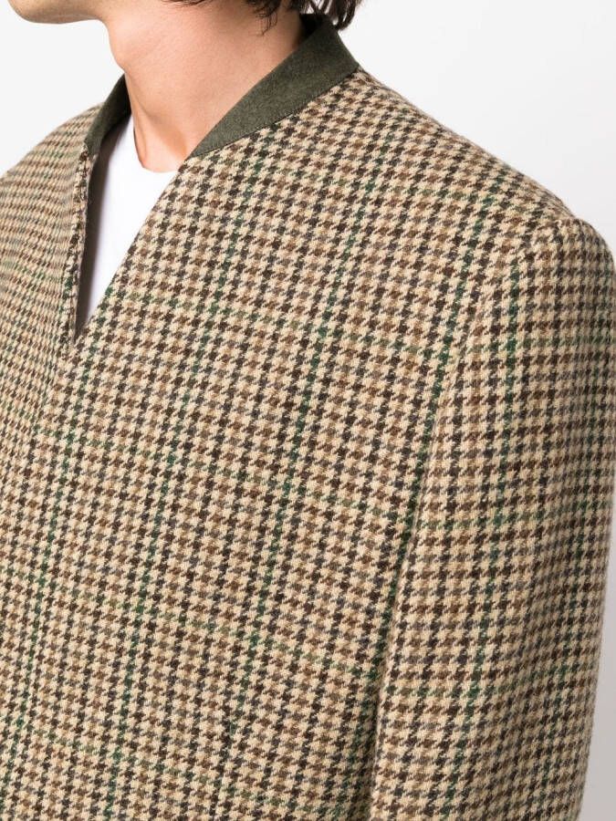 Maison Margiela Blazer met pied-de-poule print Bruin