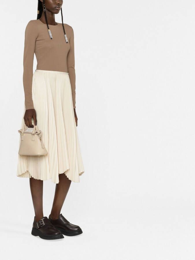 Maison Margiela Jersey body met stiksels Beige