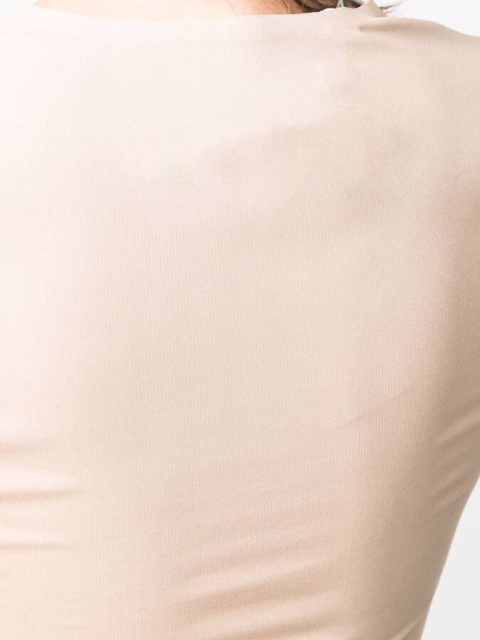 Maison Margiela Getailleerde body met lange mouwen Beige