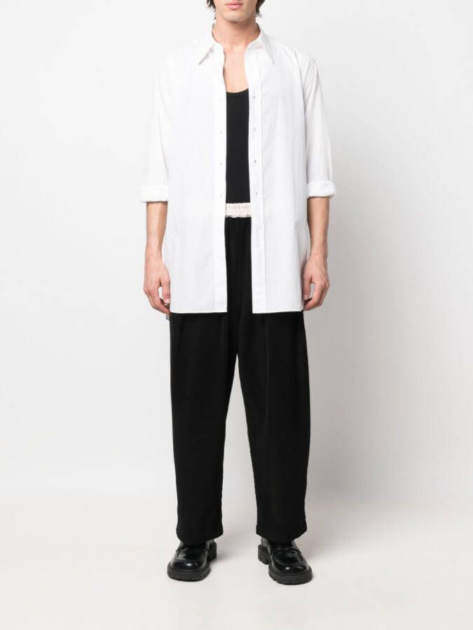 Maison Margiela Broek met verlaagd kruis Zwart