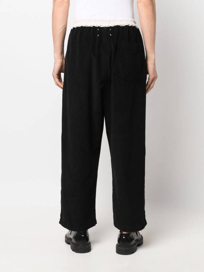Maison Margiela Broek met verlaagd kruis Zwart