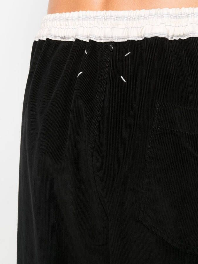 Maison Margiela Broek met verlaagd kruis Zwart