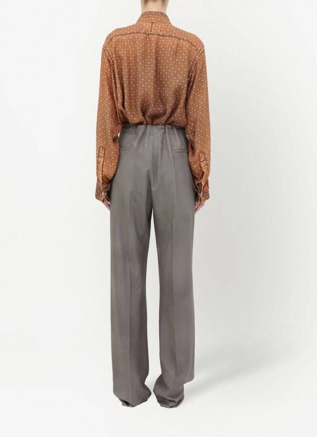 Maison Margiela Wollen broek met wijde pijpen Grijs