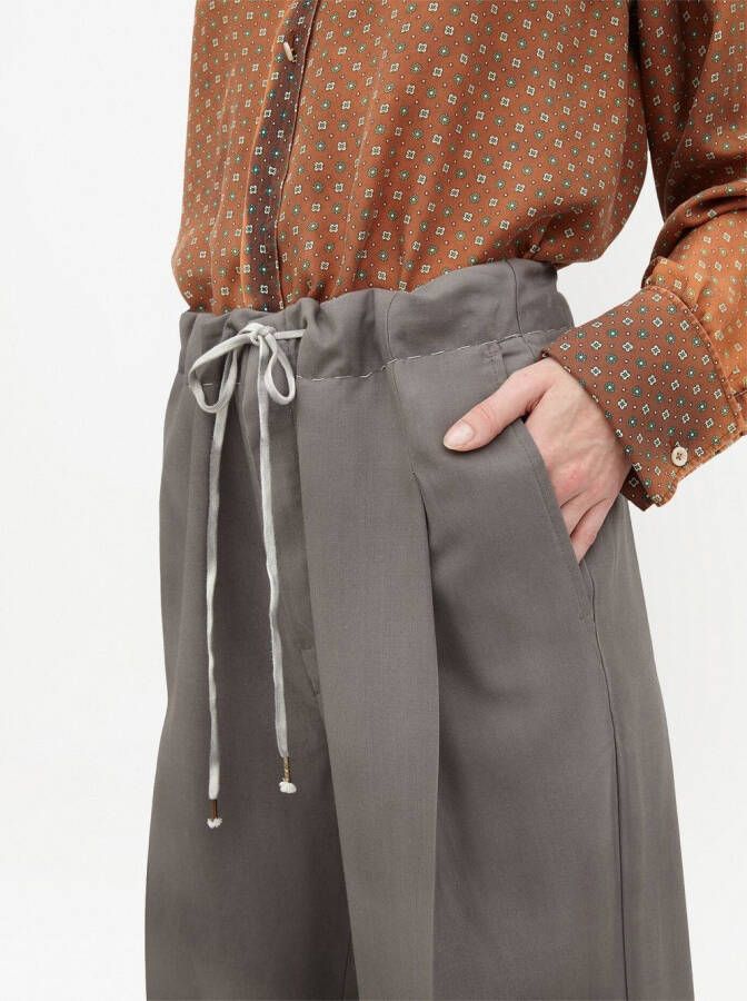 Maison Margiela Wollen broek met wijde pijpen Grijs