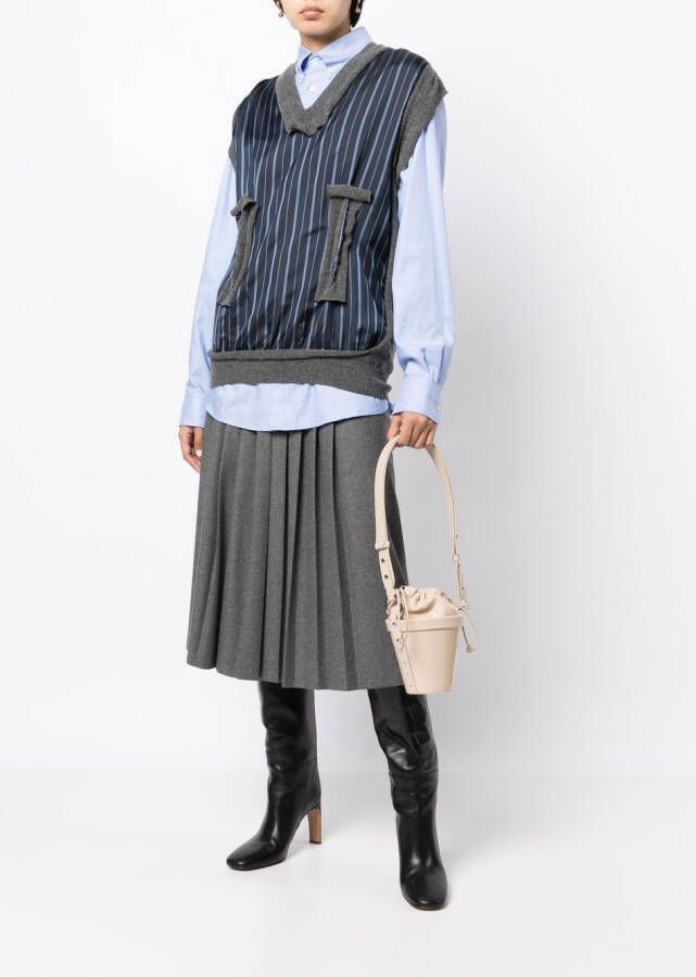 Maison Margiela Fire kleine leren bucket-tas Bruin