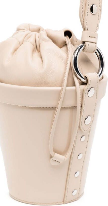 Maison Margiela Fire kleine leren bucket-tas Bruin