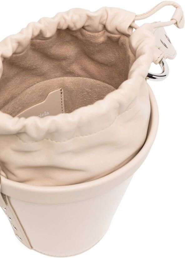 Maison Margiela Fire kleine leren bucket-tas Bruin