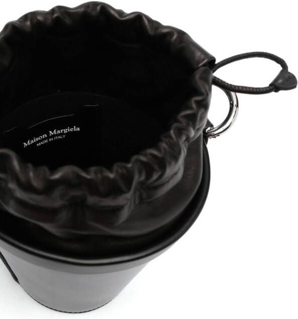 Maison Margiela Fire kleine leren bucket-tas Zwart