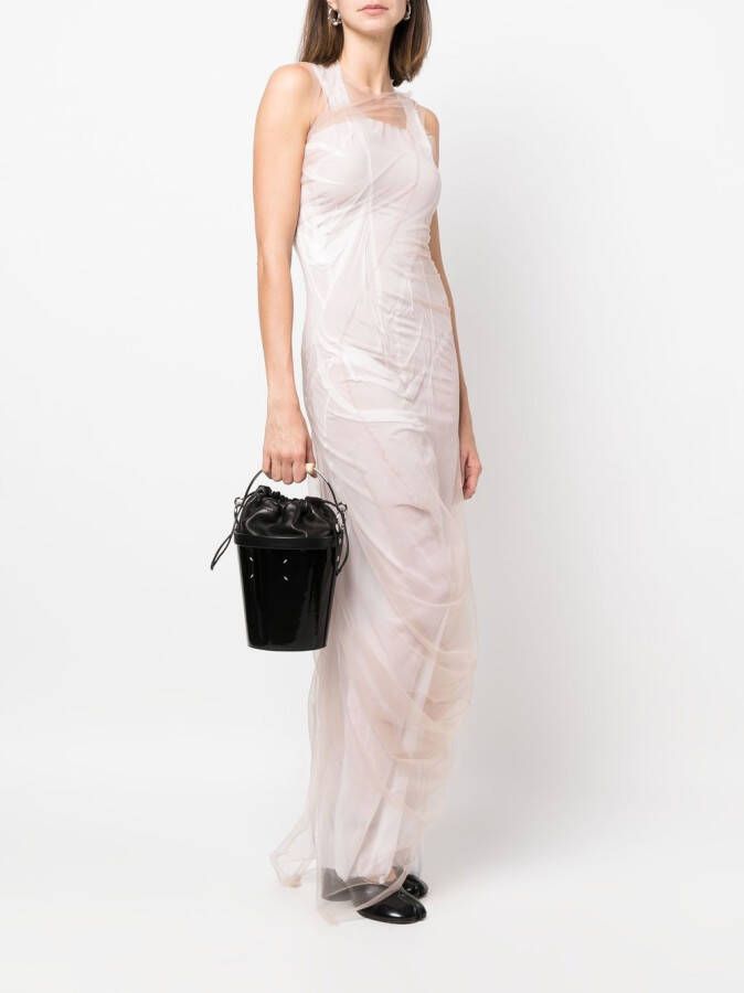Maison Margiela Medium Fire leren bucket-tas Zwart