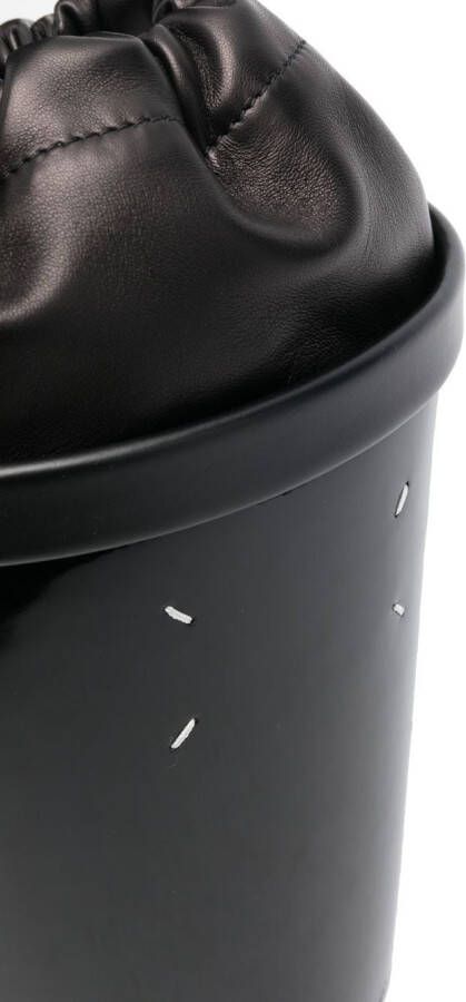 Maison Margiela Medium Fire leren bucket-tas Zwart