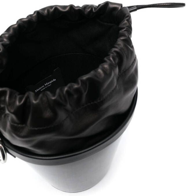 Maison Margiela Medium Fire leren bucket-tas Zwart