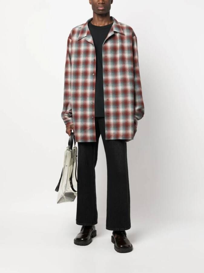 Maison Margiela x Pendleton geruit wollen overhemd Rood