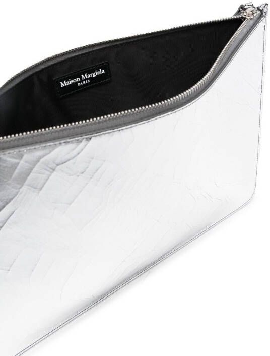 Maison Margiela Clutch met stiksels Zilver