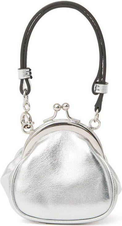 Maison Margiela Kleine metallic clutch Zilver