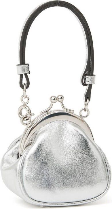 Maison Margiela Kleine metallic clutch Zilver