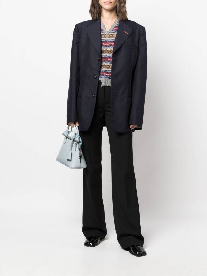 Maison Margiela Colbert met enkele rij knopen Blauw