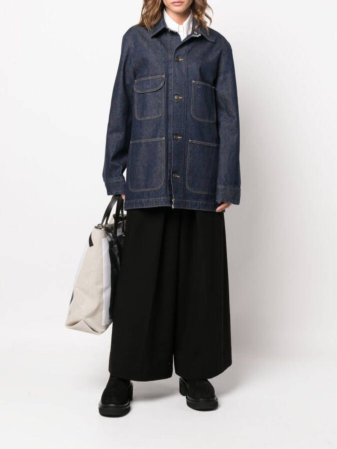 Maison Margiela Jack met contrasterend stiksel Blauw