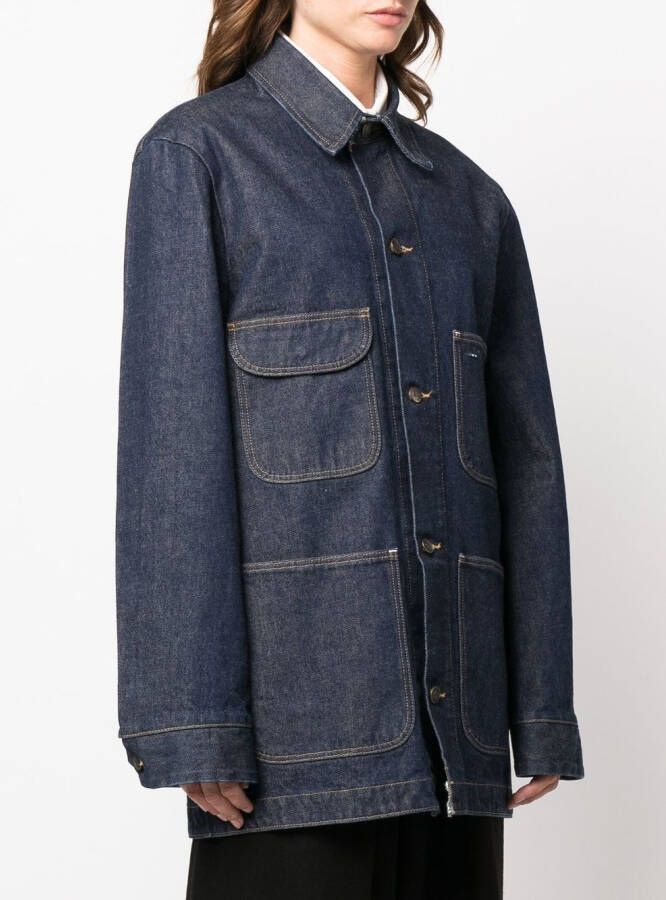Maison Margiela Jack met contrasterend stiksel Blauw
