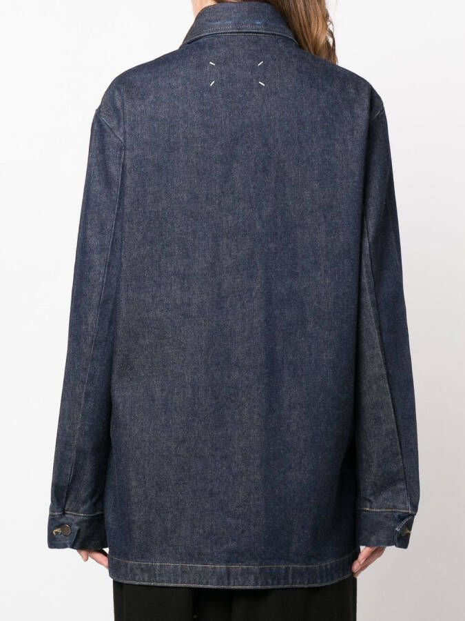Maison Margiela Jack met contrasterend stiksel Blauw