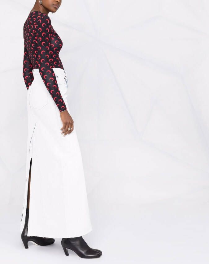 Maison Margiela Denim maxi-rok Wit