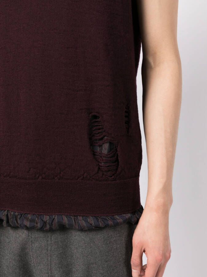 Maison Margiela Ribgebreide spencer Rood