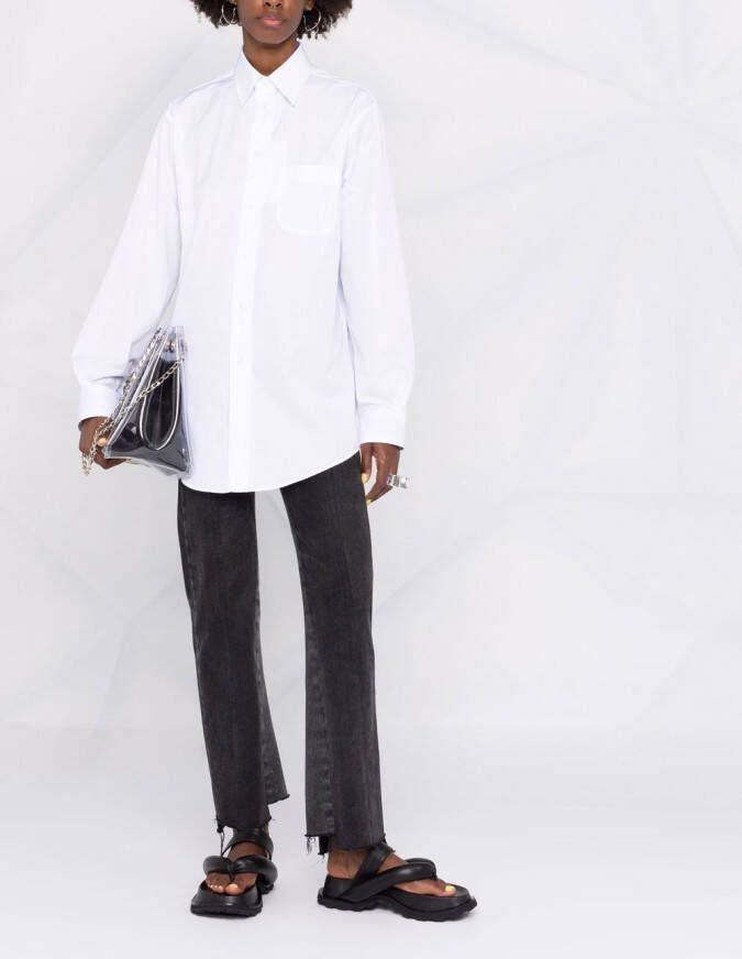 Maison Margiela Effen blouse Wit