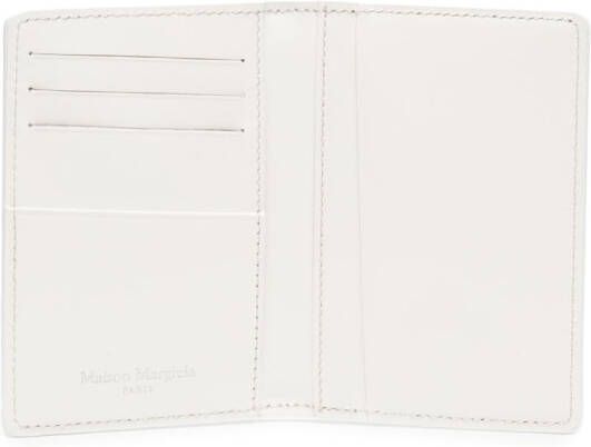 Maison Margiela Leren pasjeshouder met stiksel Wit