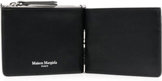 Maison Margiela Metallic portemonnee met stiksels Zilver