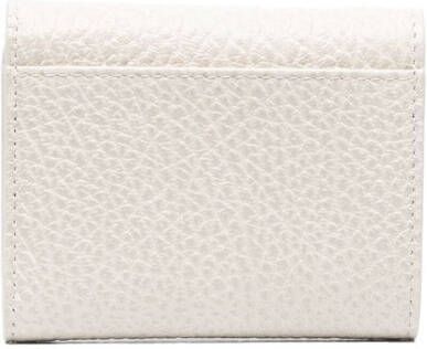 Maison Margiela Leren portemonnee met vier stiksels Beige