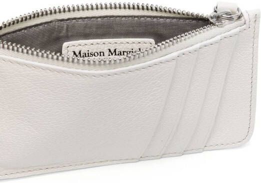 Maison Margiela Leren pasjeshouder met vier stiksels Wit