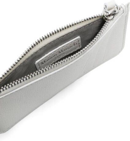 Maison Margiela Leren pasjeshouder met vier stiksels Wit