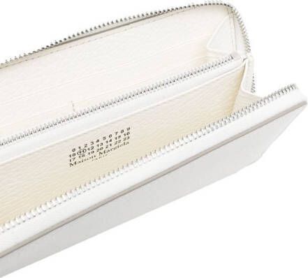 Maison Margiela Portemonnee met rits en stiksel Wit