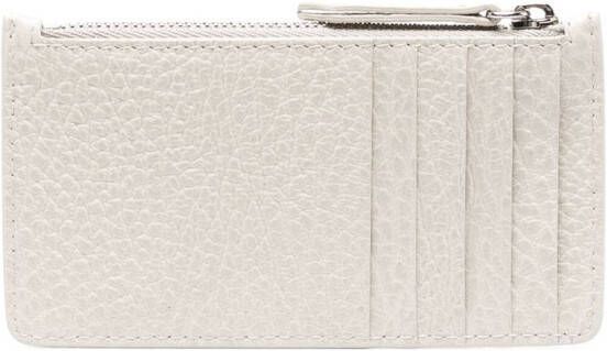 Maison Margiela Leren pasjeshouder met vier stiksels Beige