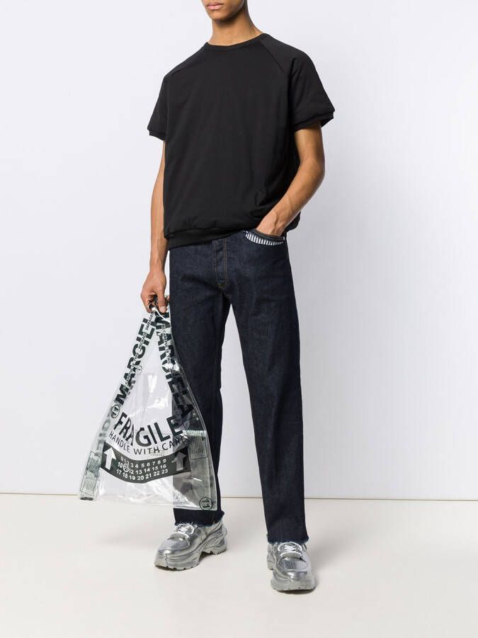 Maison Margiela 'Fragile' shopper tas Zwart