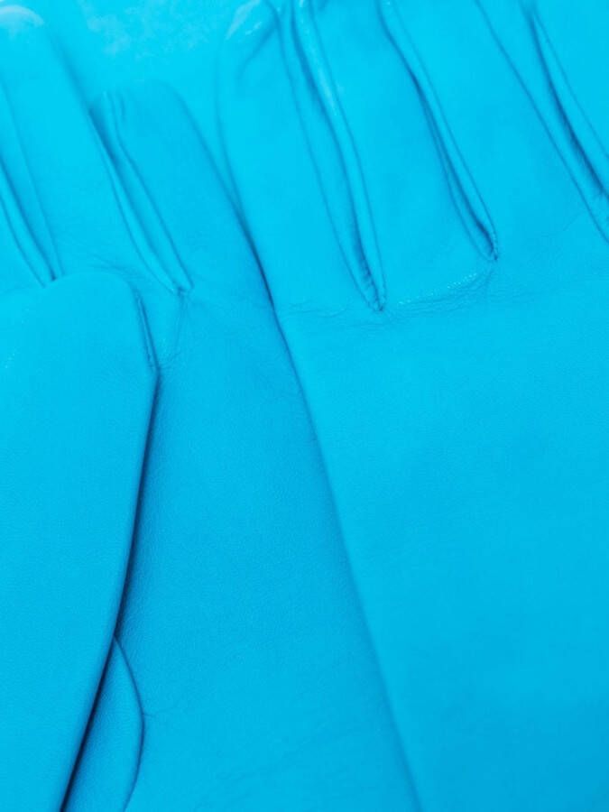 Maison Margiela Leren handschoenen Blauw