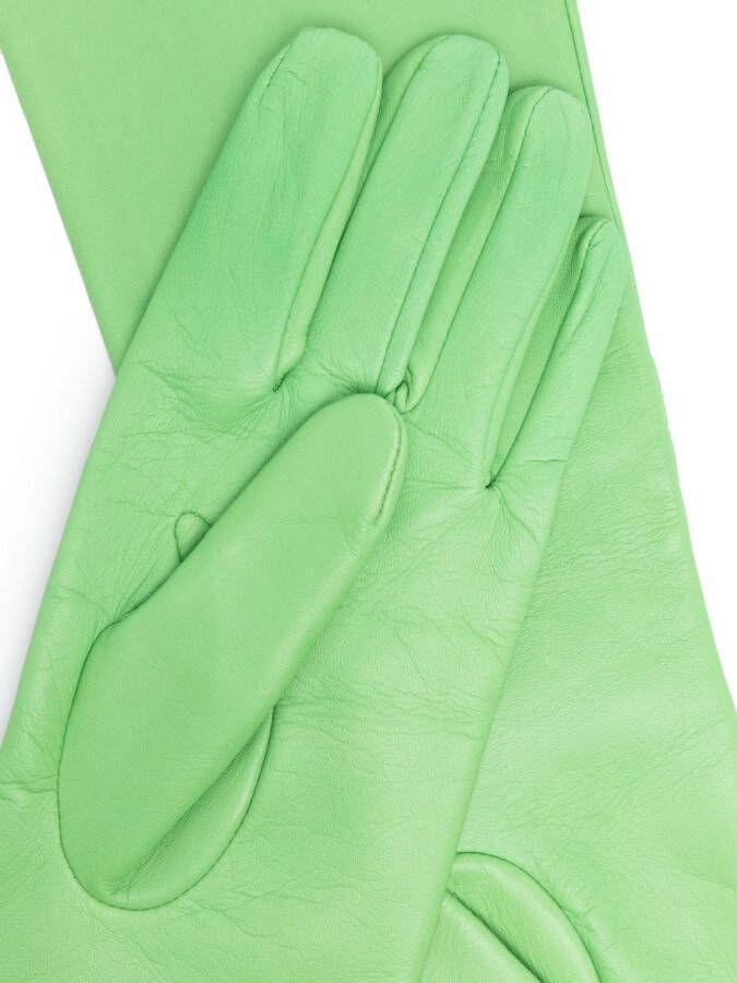 Maison Margiela Leren handschoenen Groen