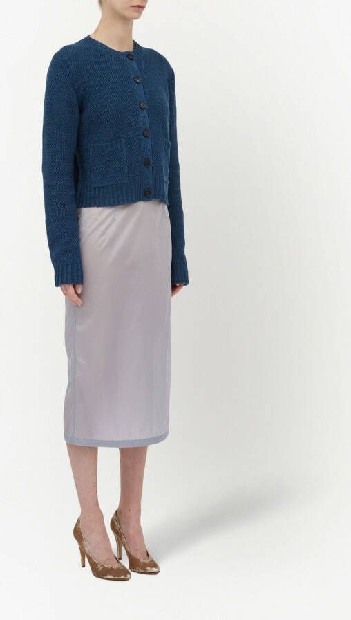 Maison Margiela Geweven vest met ronde hals Blauw