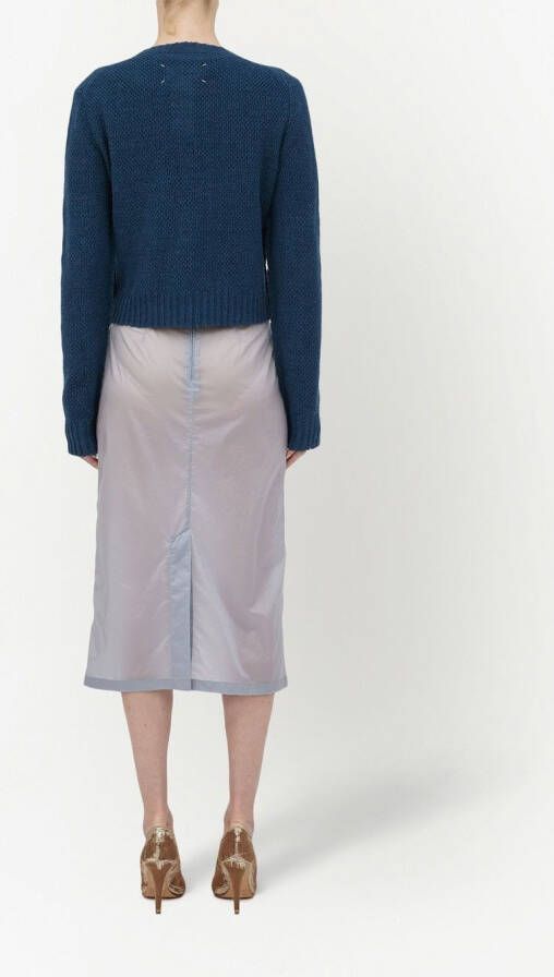 Maison Margiela Geweven vest met ronde hals Blauw
