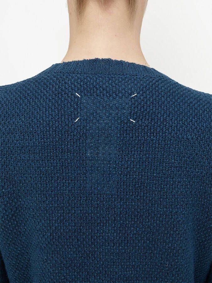 Maison Margiela Geweven vest met ronde hals Blauw