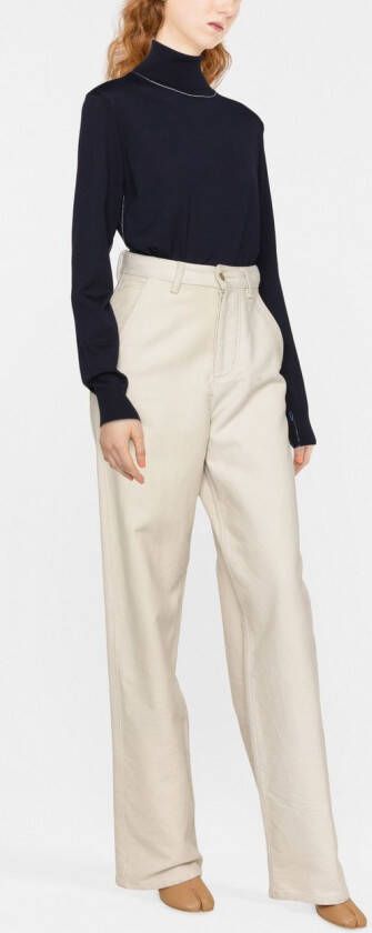 Maison Margiela Work-In-Progress trui met hoge hals Blauw