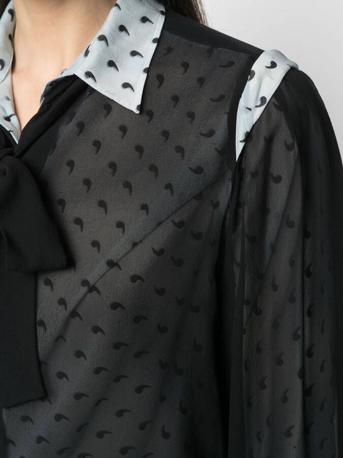 Maison Margiela Gelaagde blouse Zwart