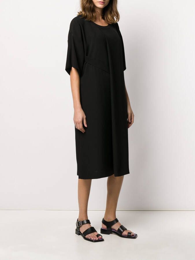 Maison Margiela Geplooide T-shirtjurk Zwart