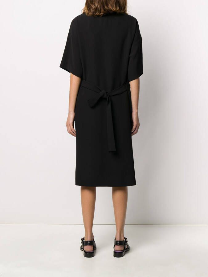 Maison Margiela Geplooide T-shirtjurk Zwart