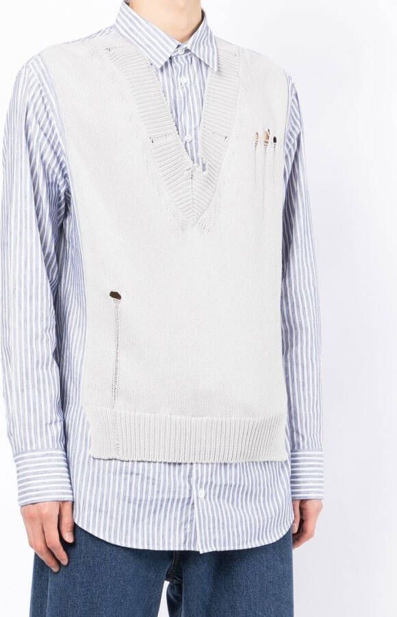 Maison Margiela Gerafeld overhemd Grijs