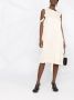 Maison Margiela Gerafelde midi-jurk Beige - Thumbnail 4