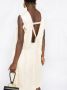 Maison Margiela Gerafelde midi-jurk Beige - Thumbnail 5