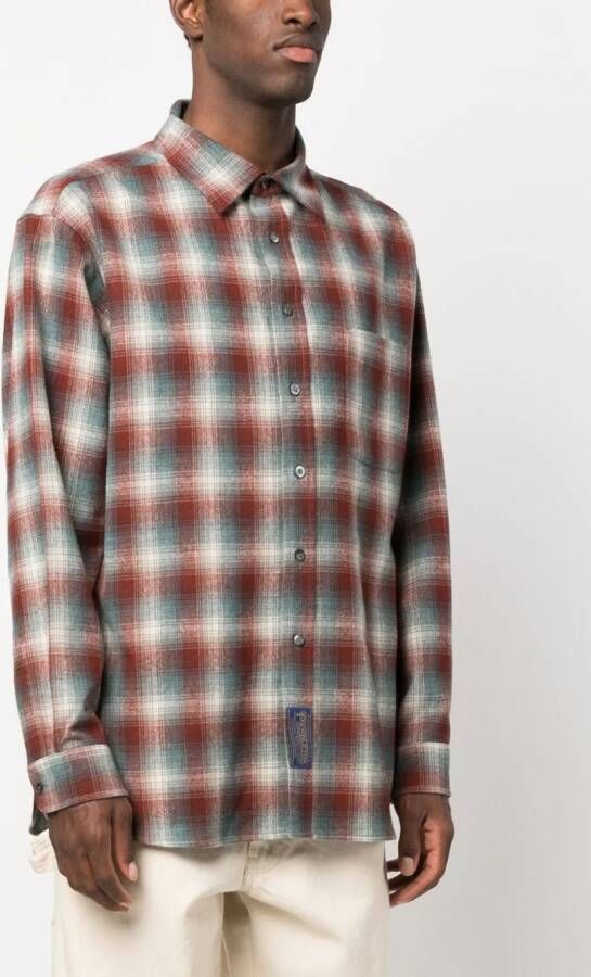 Maison Margiela x Pendleton geruit wollen overhemd Rood