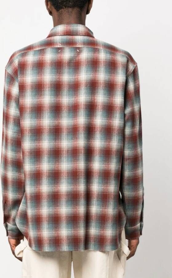 Maison Margiela x Pendleton geruit wollen overhemd Rood