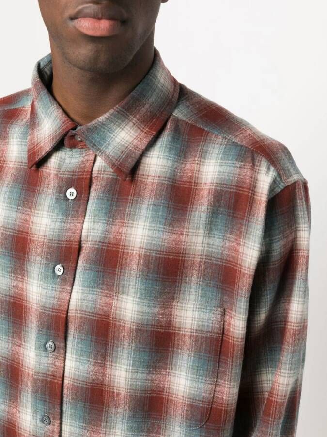 Maison Margiela x Pendleton geruit wollen overhemd Rood