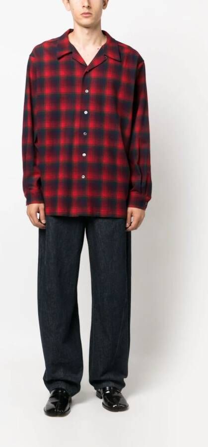 Maison Margiela x Pendleton geruit wollen overhemd Rood